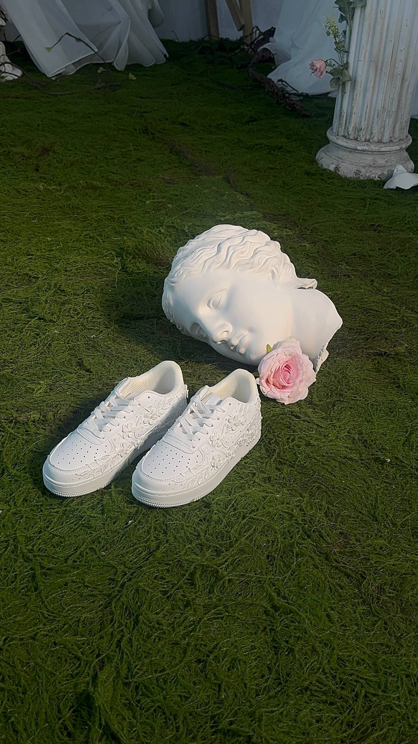 The Pearl & Lace Air Force Custom shoes for women 5