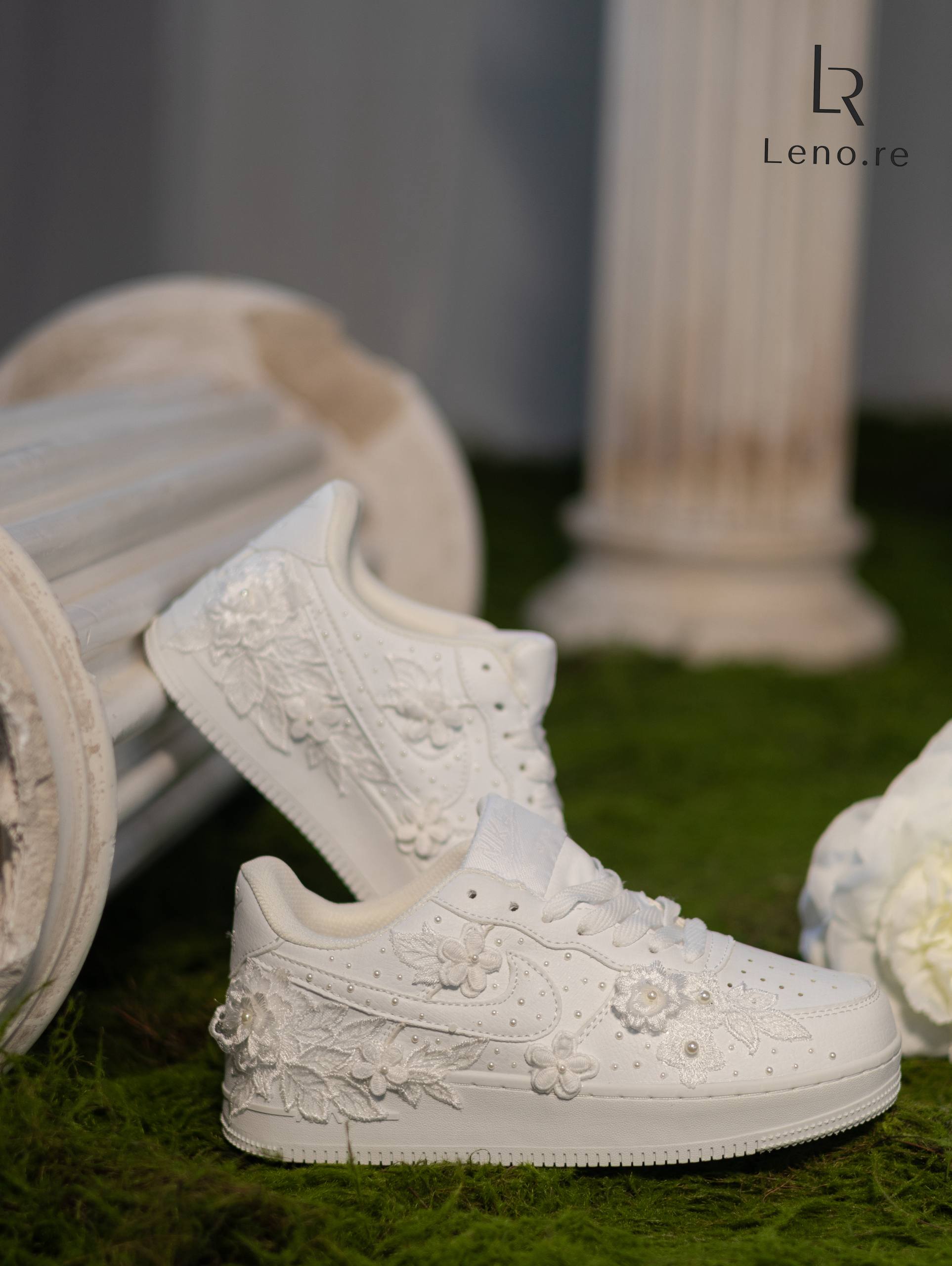 The Pearl & Lace Air Force Custom shoes for women 2