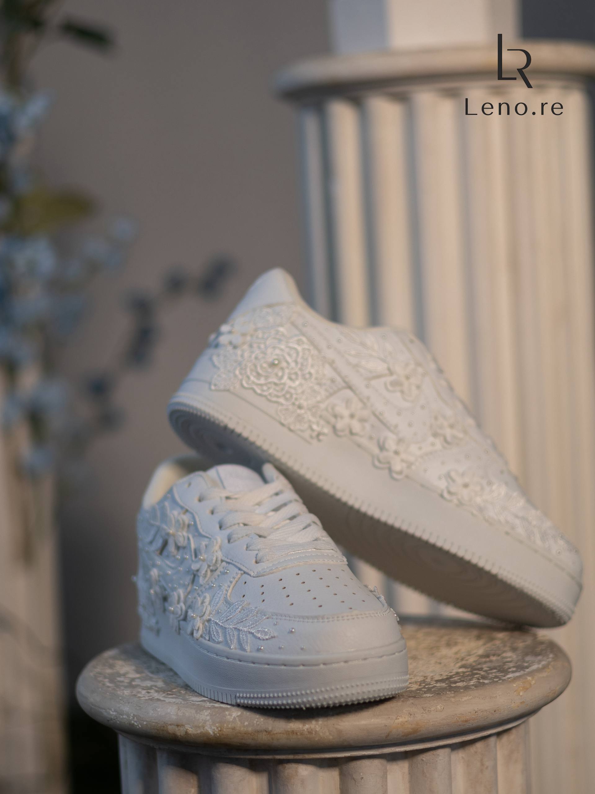 The Pearl & Lace Air Force Custom shoes for women