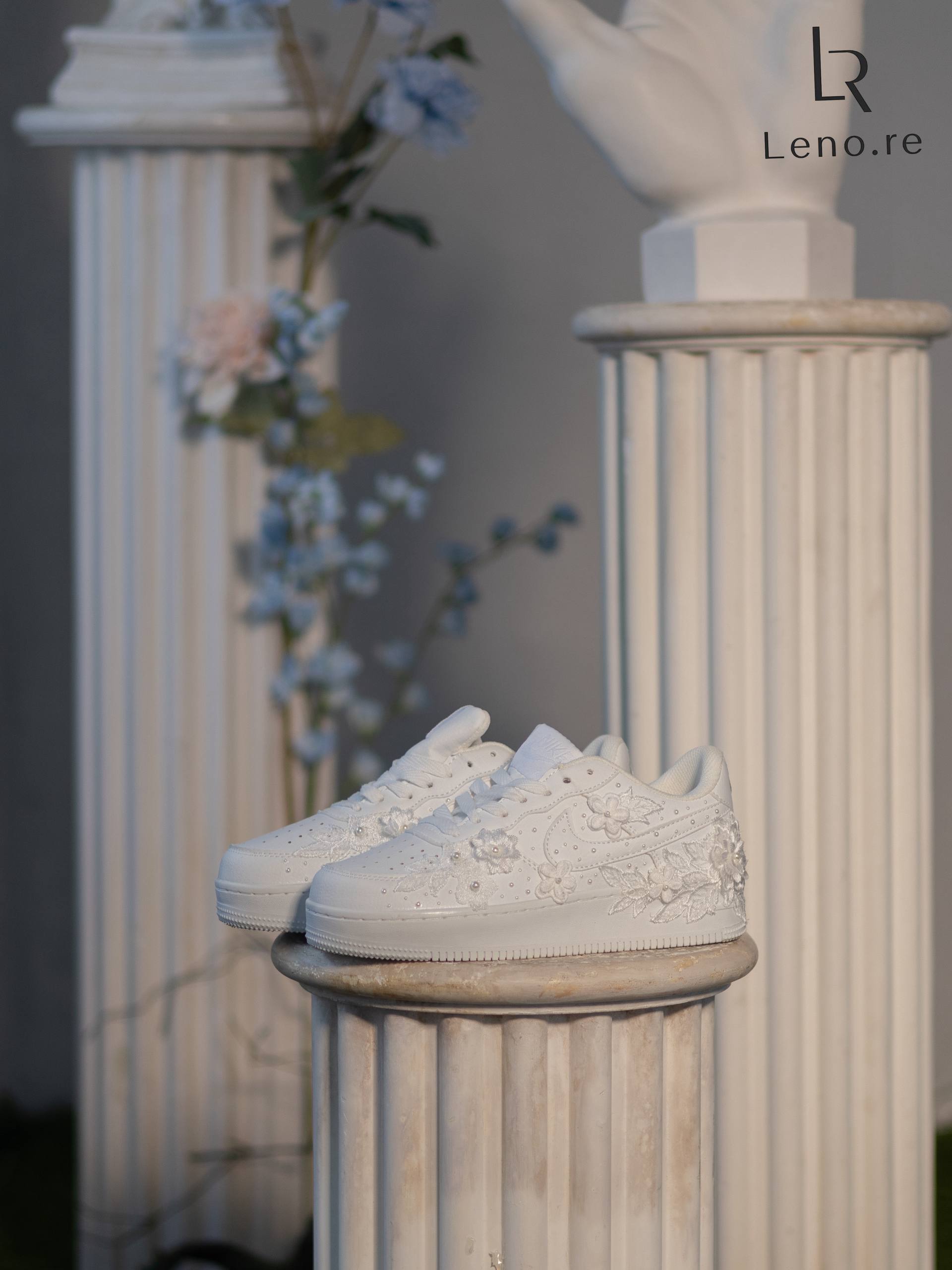 The Pearl & Lace Air Force Custom shoes for women 3