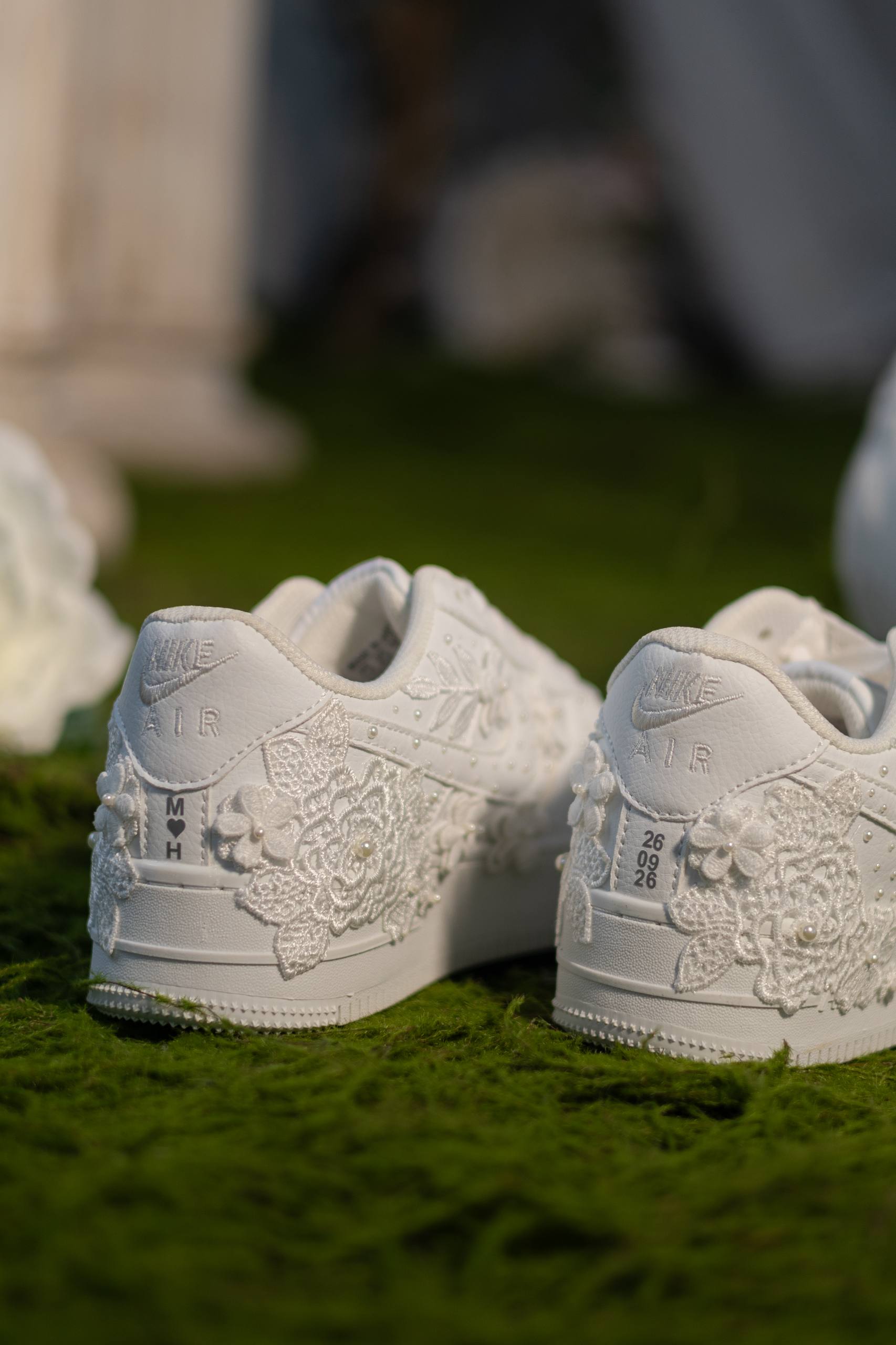 The Pearl & Lace Air Force Custom shoes for women 9