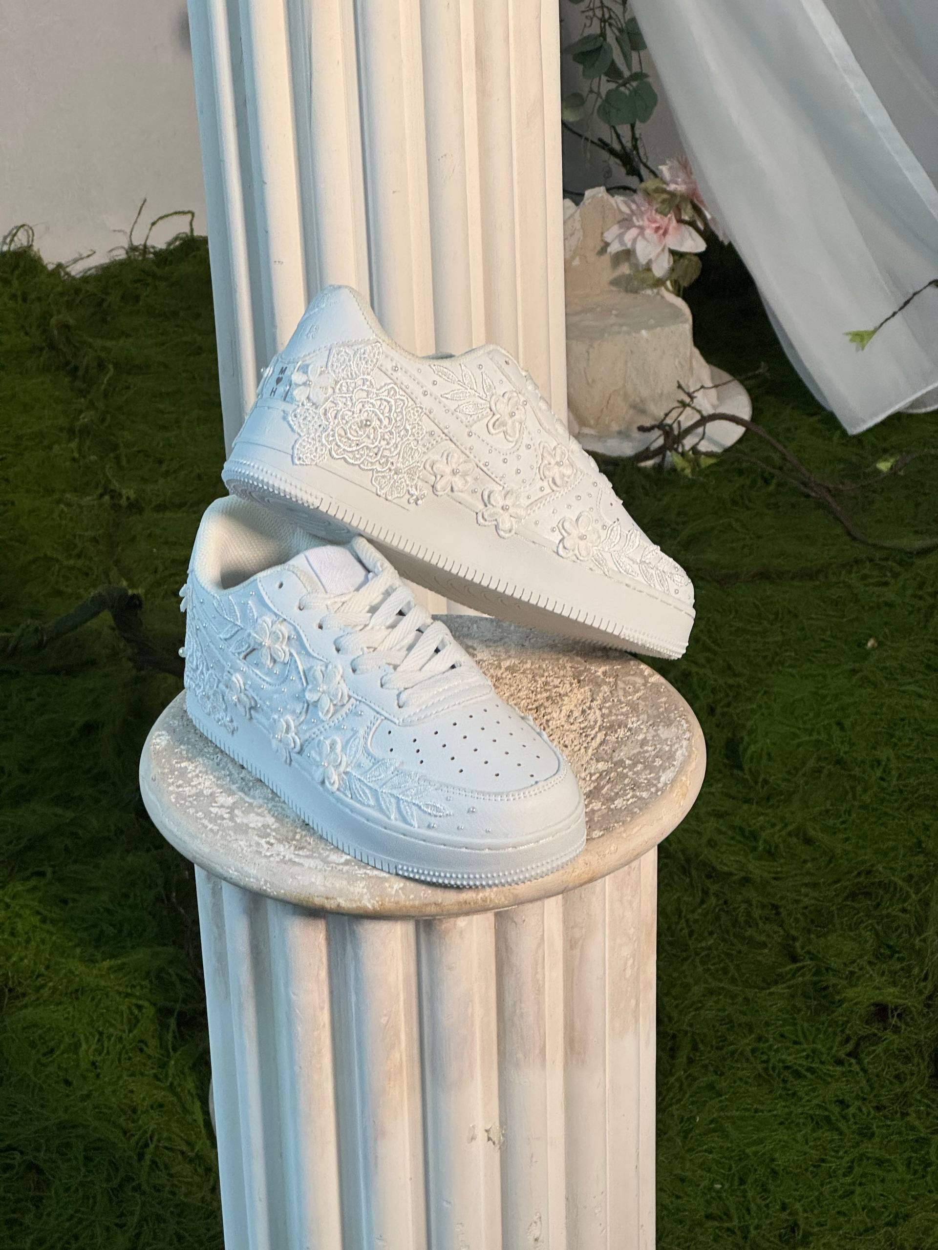 The Pearl & Lace Air Force Custom shoes for women 8