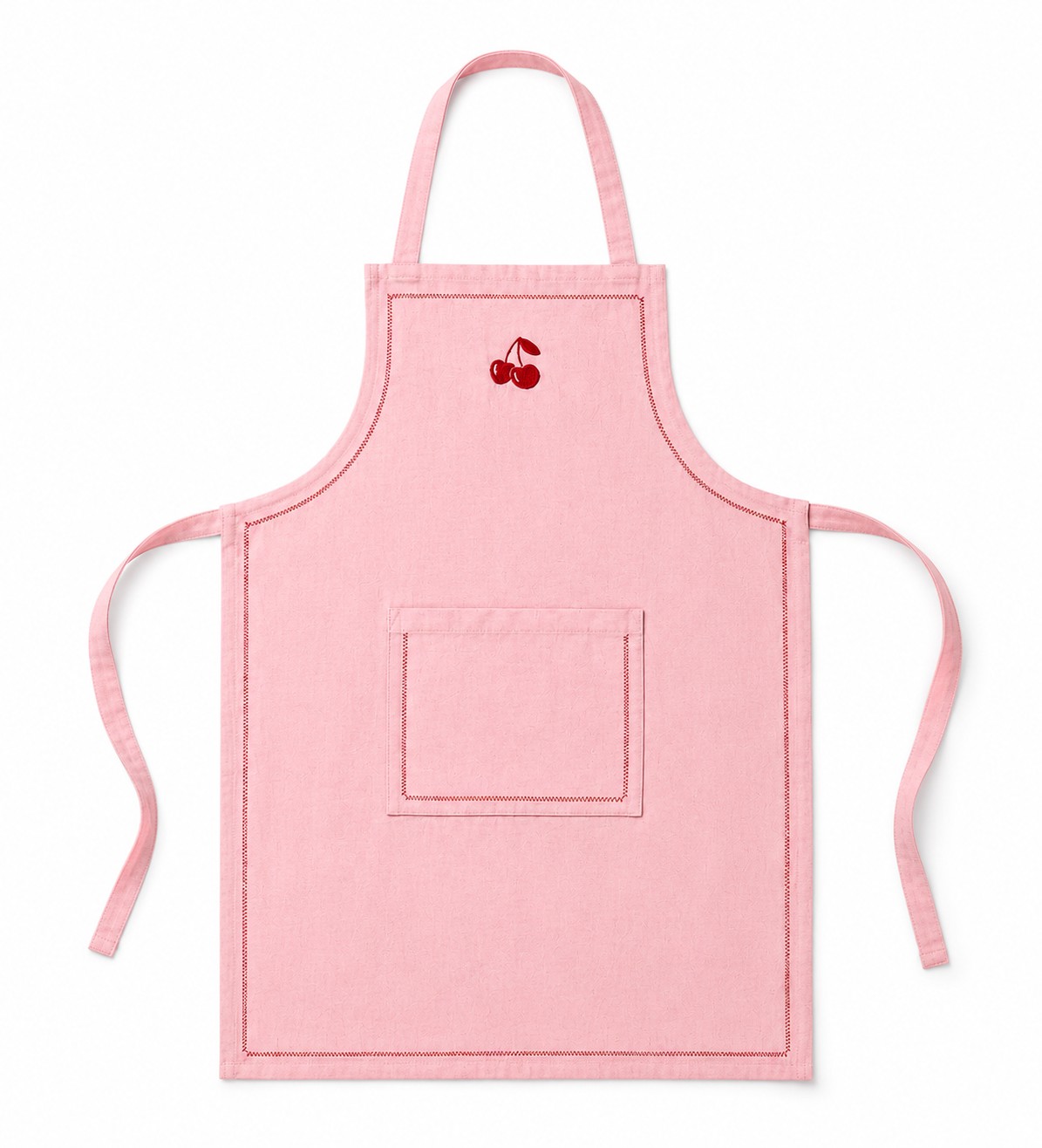 Handmade Cherry Motif Cotton Kitchen Apron 2