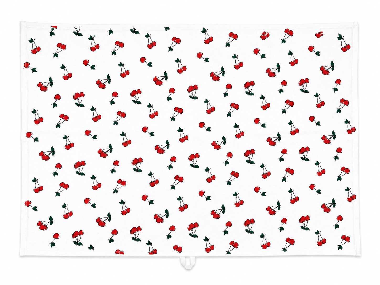 Pixelated Cherry Pattern Kitchen Tea Towel
