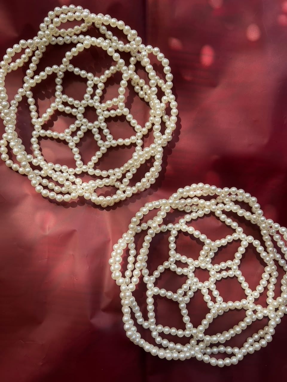 Handcrafted Pearl Lace Headband