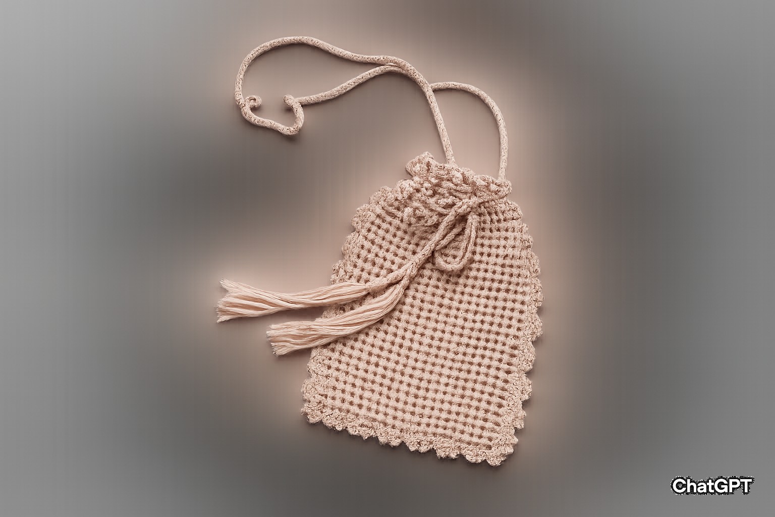 Pink Crochet Boho Bag
