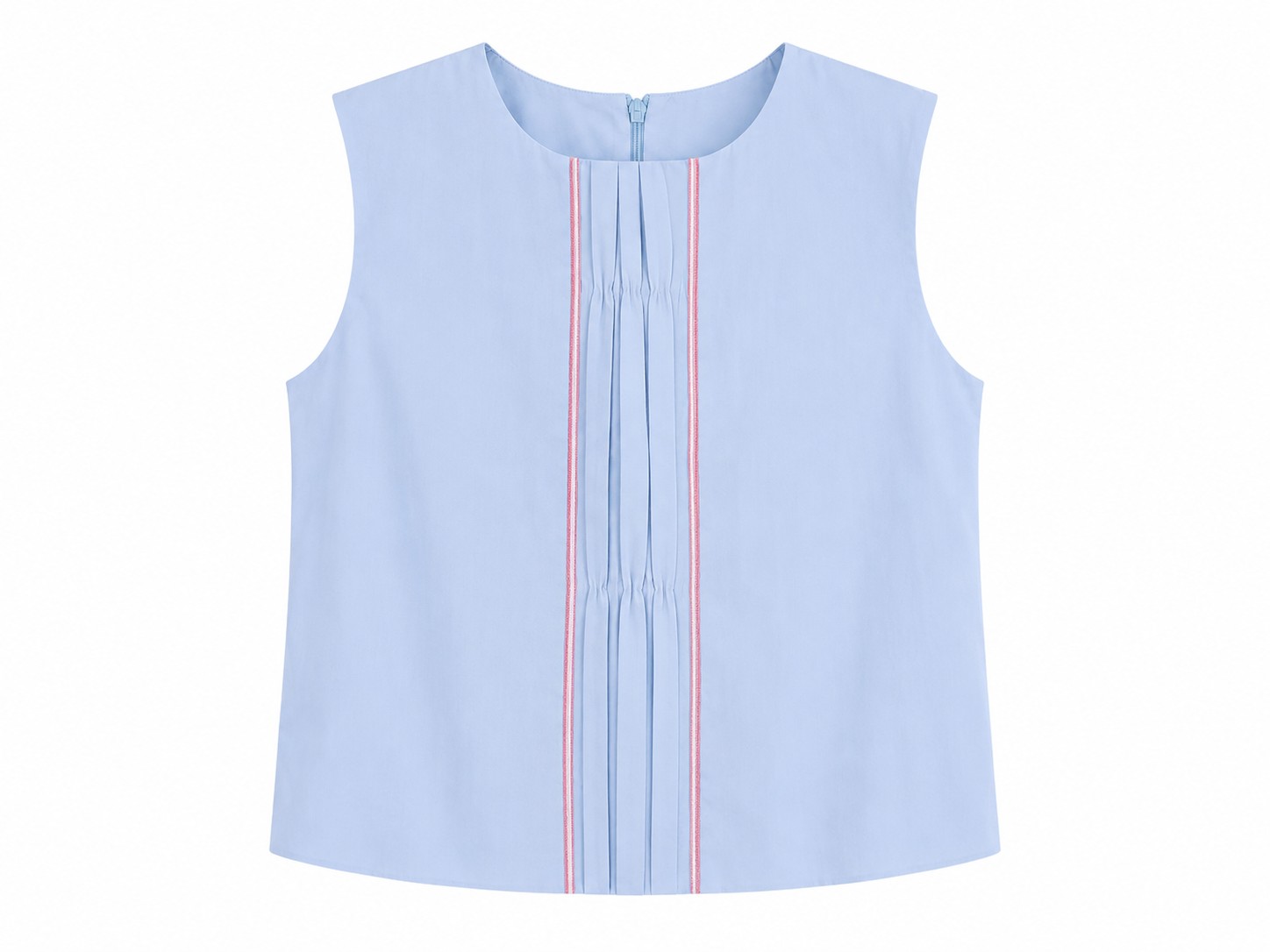 Blue Pleated Panel Top | KIDDY