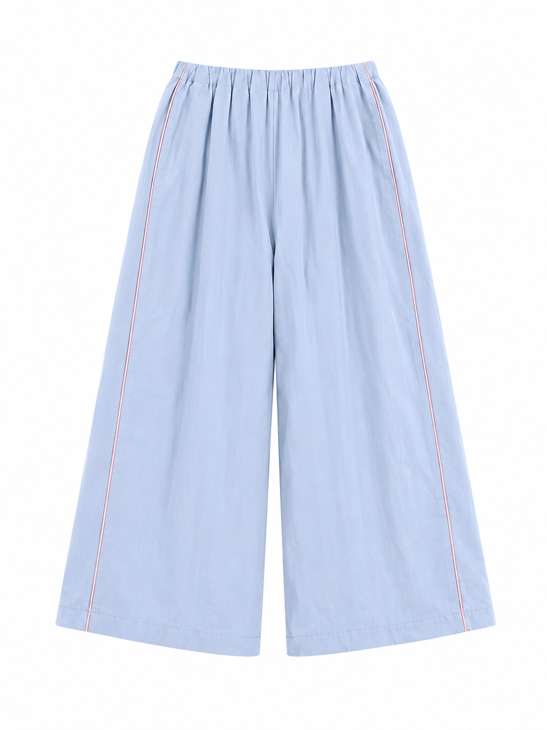 Blue Wide-Leg Cotton Trousers | KIDDY