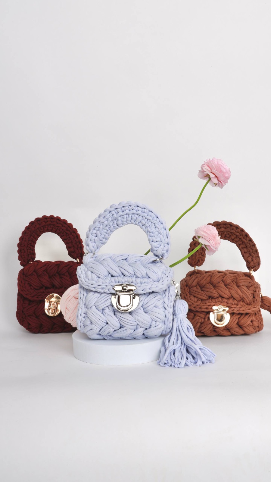 Handmade crochet soft bag