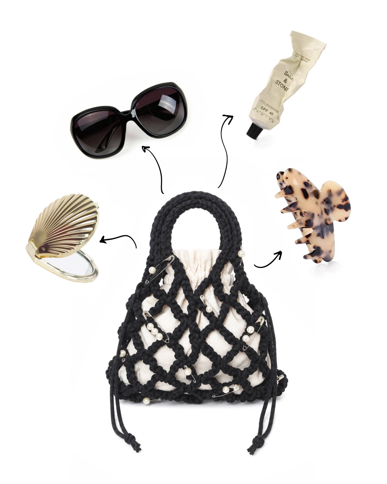 Handmade mesh bag