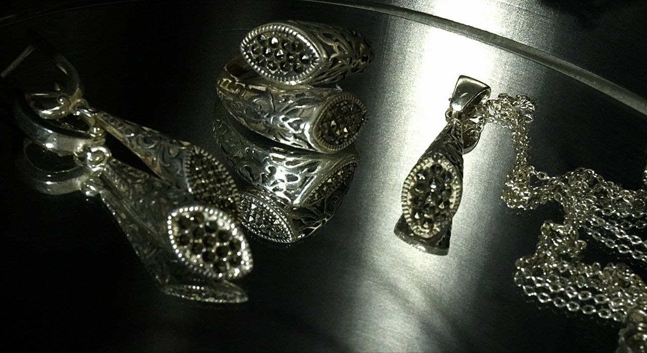 Marcasite Silver Jewelry Set
