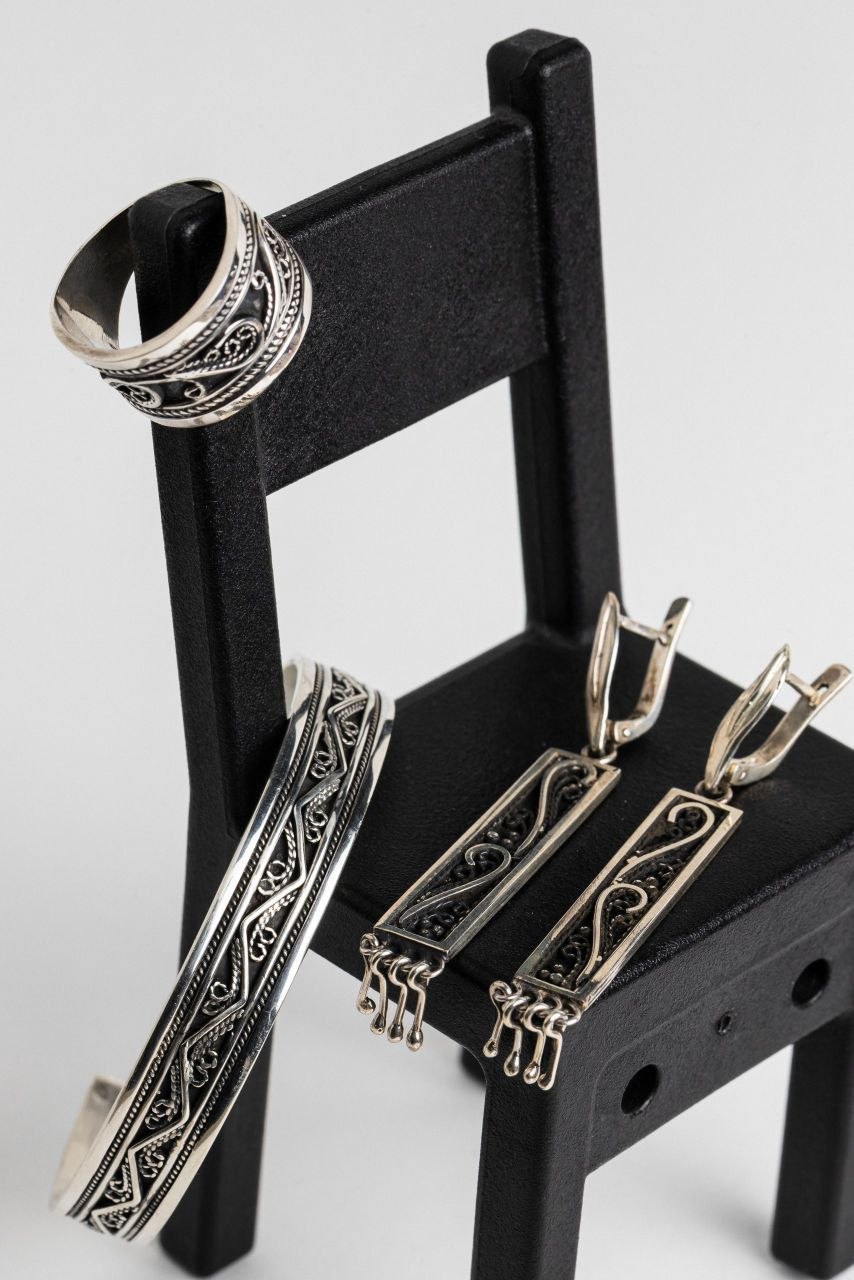 Filigree Earrings and Bracelet Set