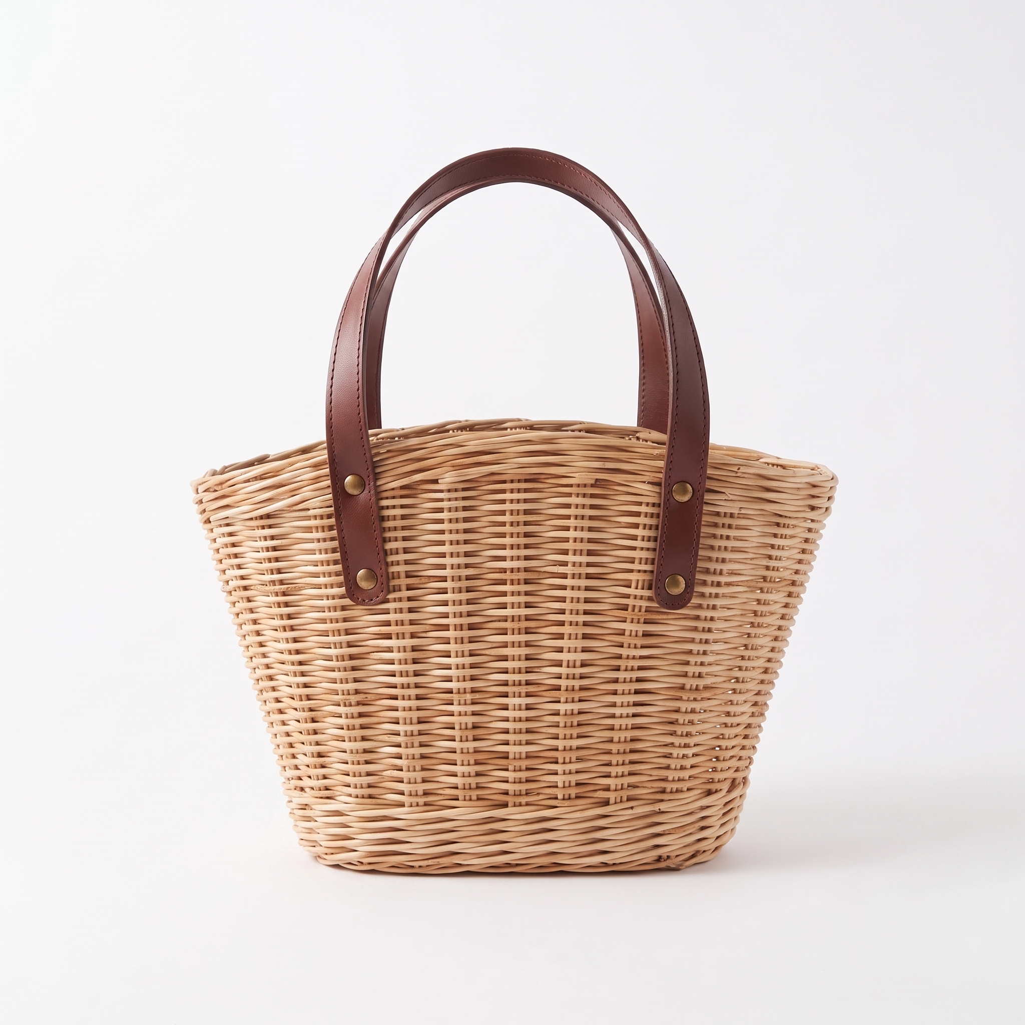 Handcrafted Paper Wicker & Leather Bag "Lilia" 10