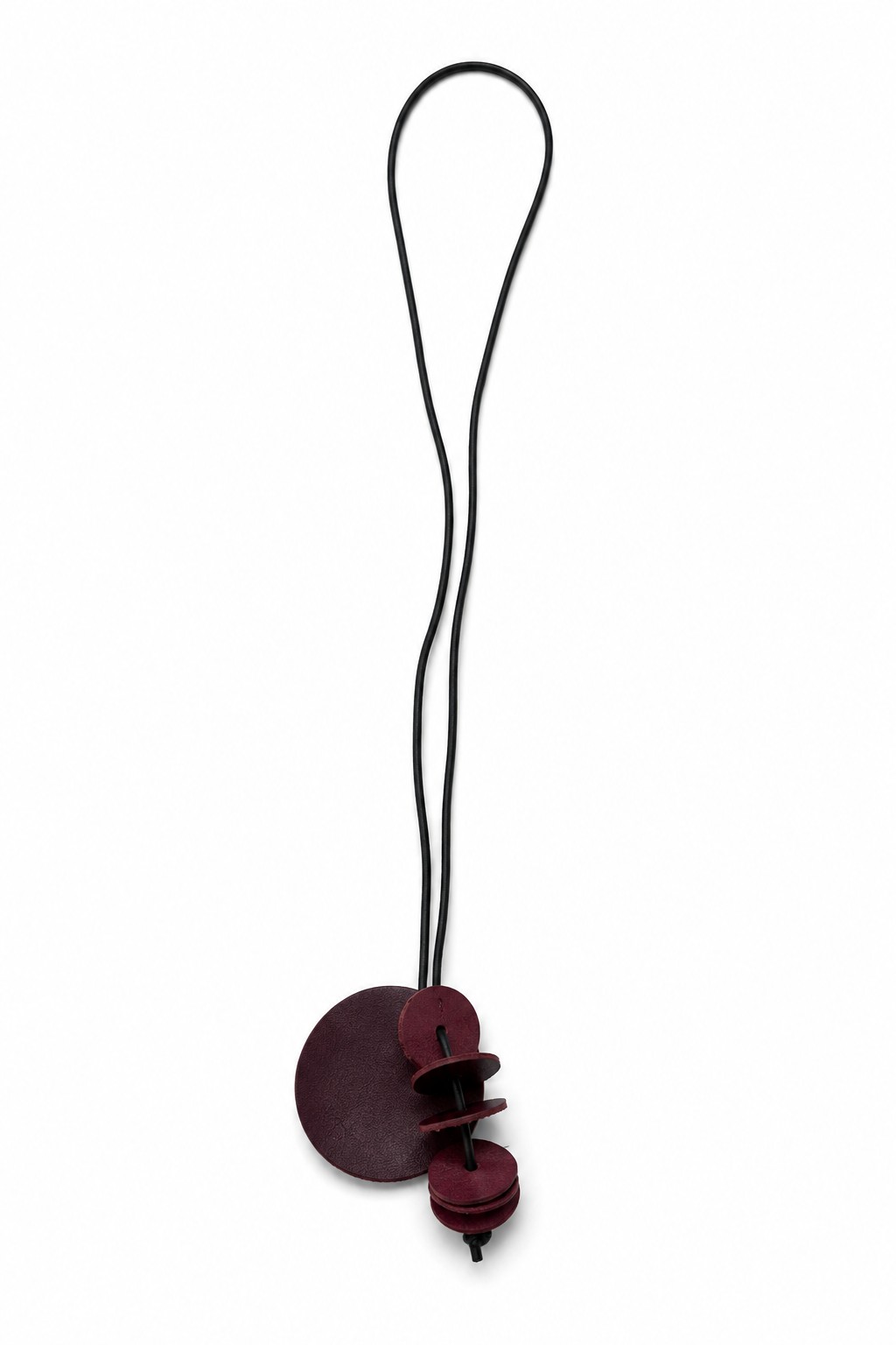 Wine Motion Leather Accessory - Geometric Pendant
