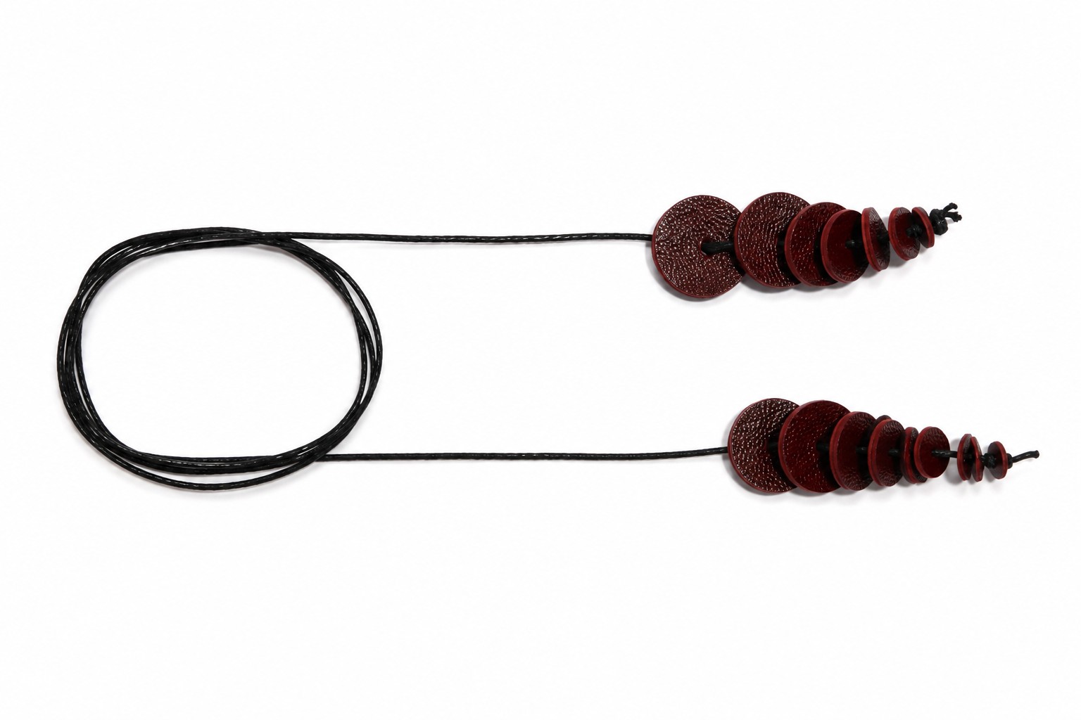 Wine Cascade Leather Accessory | Handmade Multi-Wear Statement
