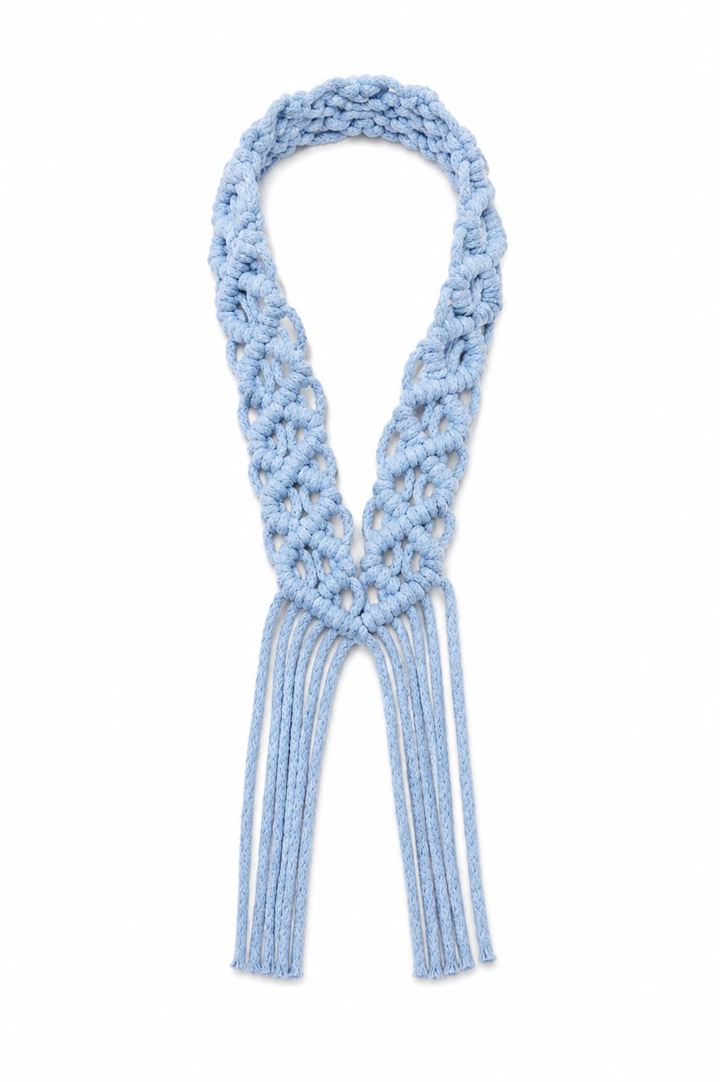 Blue Handcrafted Macramé Necklace