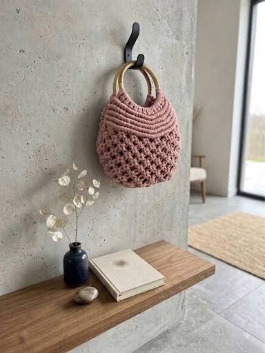 Handcrafted Cotton Macrame Handbag