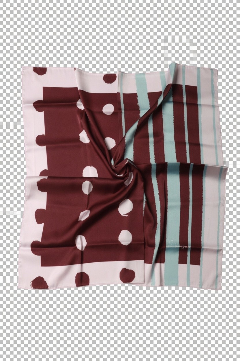 Burgundy Min Taqun Tegh Signature Scarf
