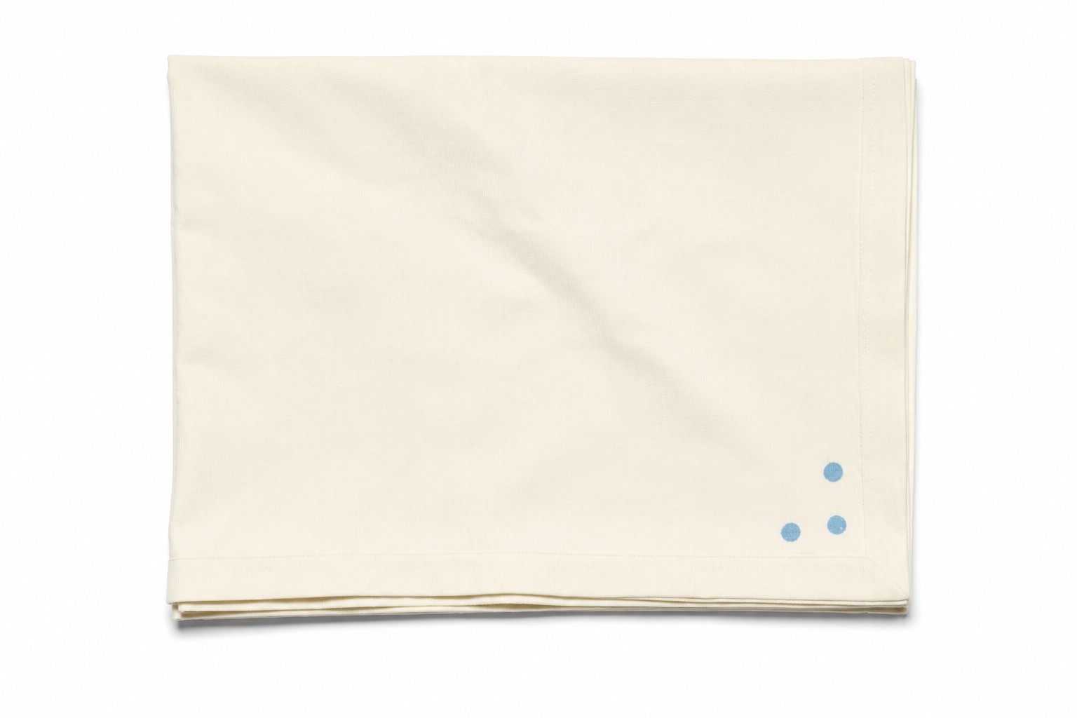 Cream Color Handcrafted Cotton Tablecloth with Dot Accents