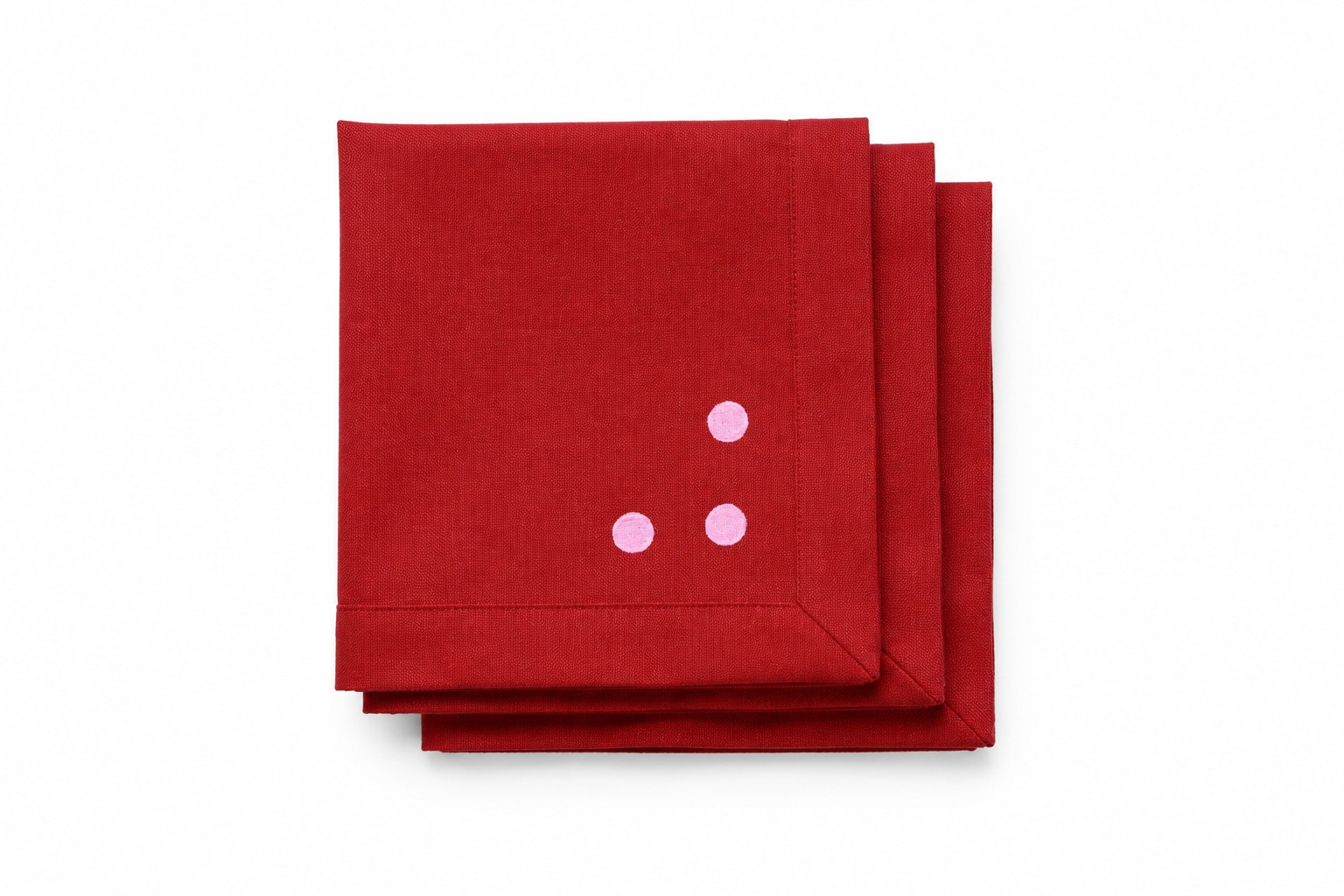 Red Hand-Painted Table Napkin | Mamunts Art